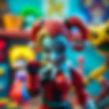 Colorful representation of Harley Quinn-themed games