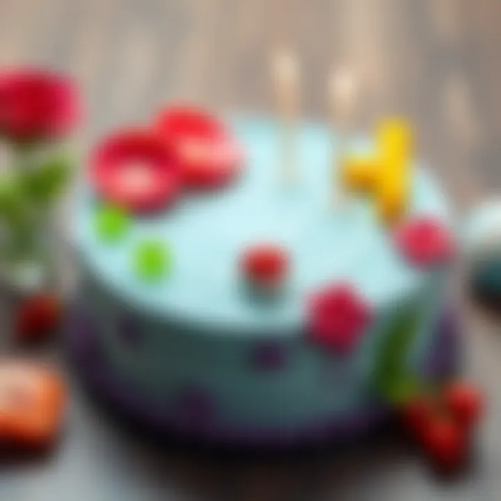 Creative decoration ideas for a pool cake that are visually striking.