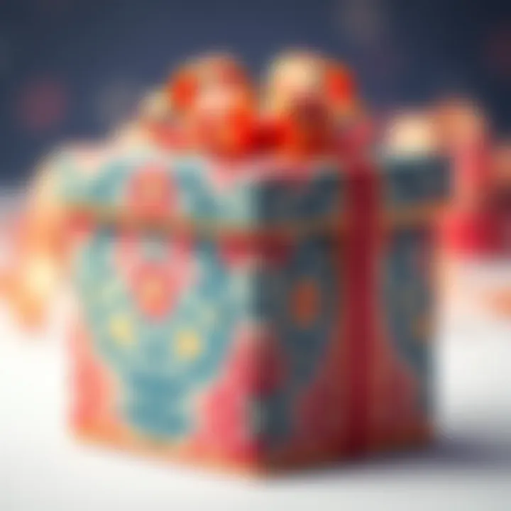 Elegant gift box design showcasing intricate patterns