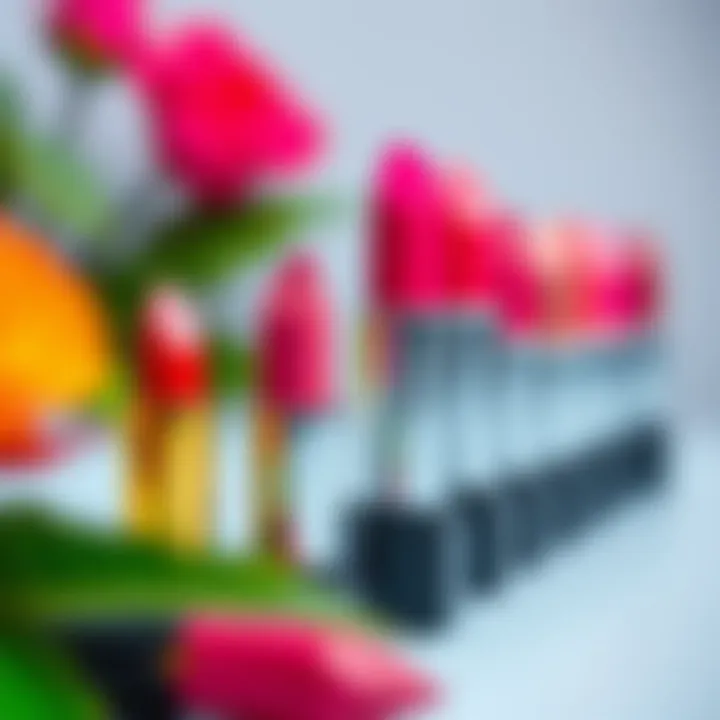 Historical evolution of lipstick shades with Barbie pink