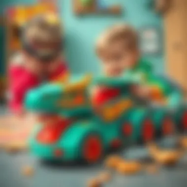Imaginative Play with Hot Wheels Dragon Transport Children engaging with Hot Wheels dragon transport toy