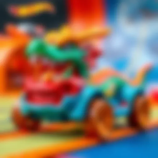Colorful Hot Wheels Dragon Set showcasing vibrant tracks and dynamic designs