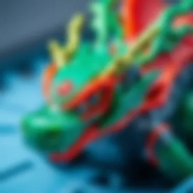 Close-up of the safety features of Hot Wheels Dragon Set