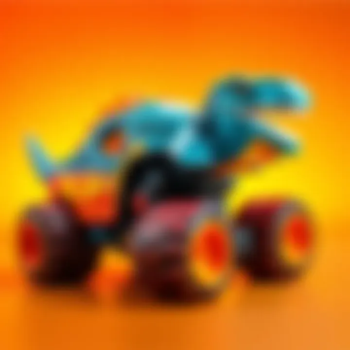 Dynamic Design of Hot Wheels Mega Wrex Dynamic design of Hot Wheels Mega Wrex showcasing its vibrant colors