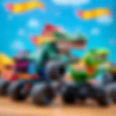 Exploring Various Versions of Mega Wrex Various versions of Hot Wheels Mega Wrex displayed together