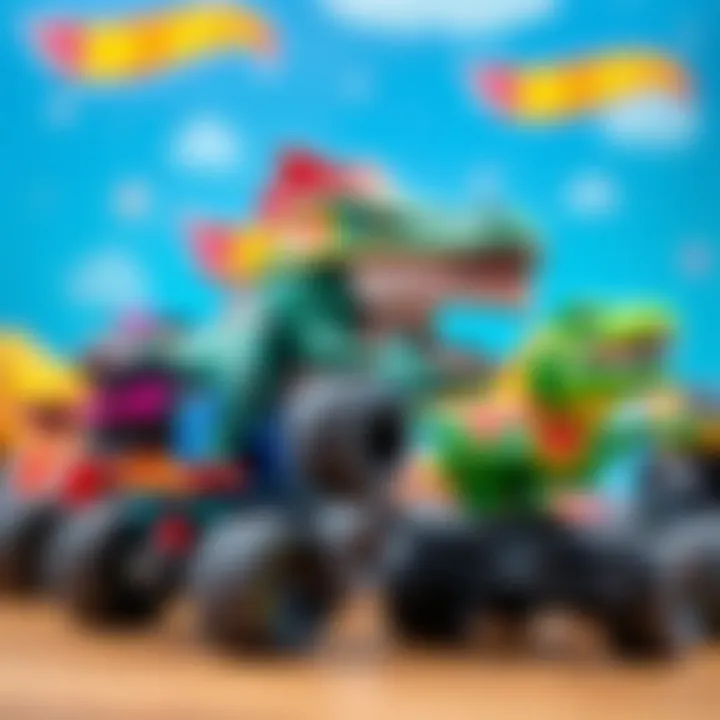 Exploring Various Versions of Mega Wrex Various versions of Hot Wheels Mega Wrex displayed together