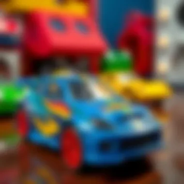 Parents discussing toy choices for child development