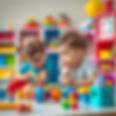 Children engaged in play with educational toys
