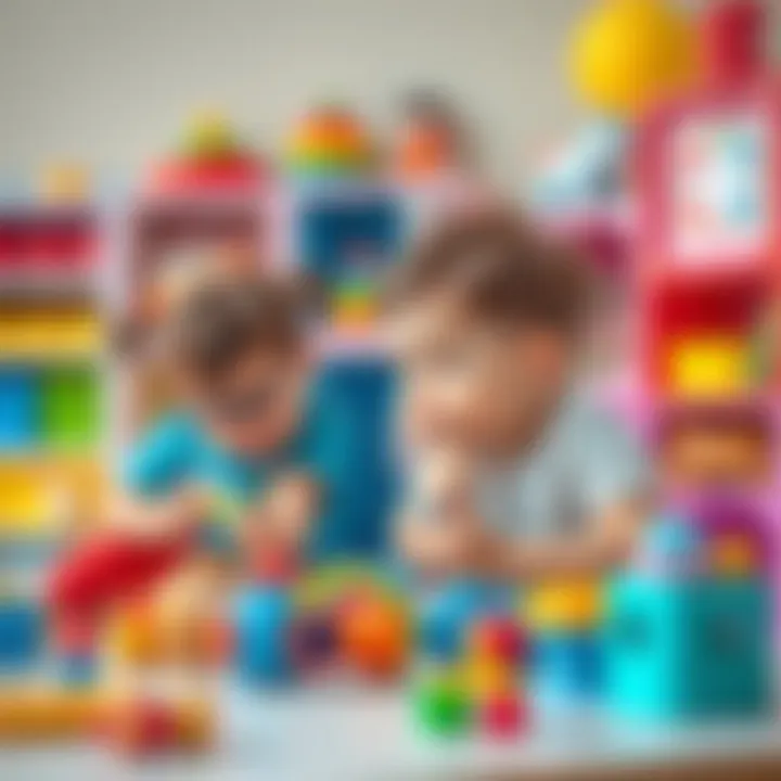 Children engaged in play with educational toys