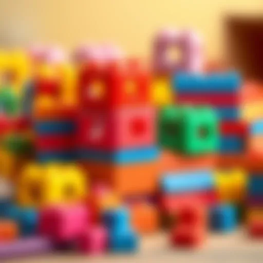 Colorful building blocks enhancing cognitive skills
