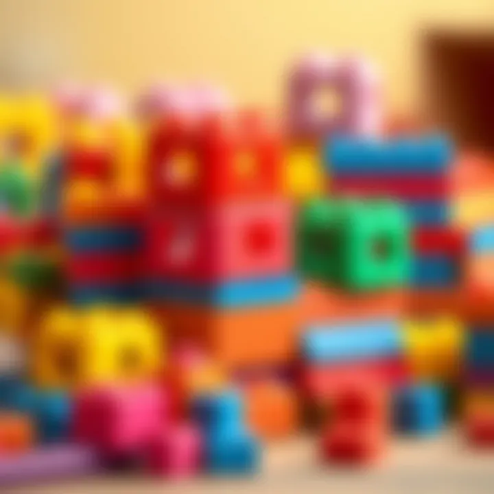 Colorful building blocks enhancing cognitive skills