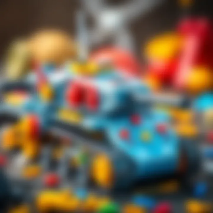 A diagram illustrating the inner workings of a robot tank