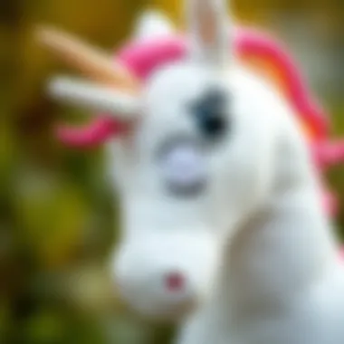 The Artistic Design of Plush Unicorns Close-up of a plush unicorn showcasing its intricate design features.