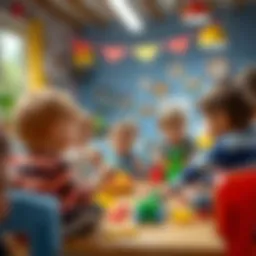Children engaging in play activities at a community playgroup in Istanbul
