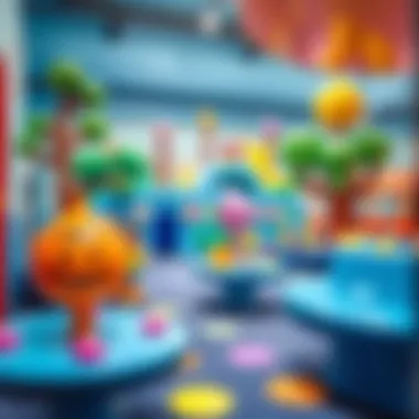 Interactive exhibits at the museum that engage children and families in creative play.