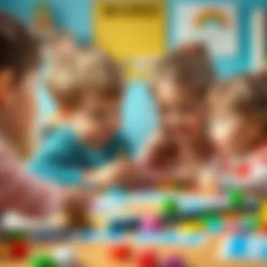 Children Enhancing Their Skills with Word Puzzles Kids engaging in word puzzles and games