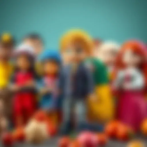 Diverse Roles of Dolls in Child Development Colorful dolls representing various roles and professions