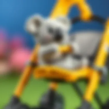 Close-up of Koala baby stroller features and functionalities