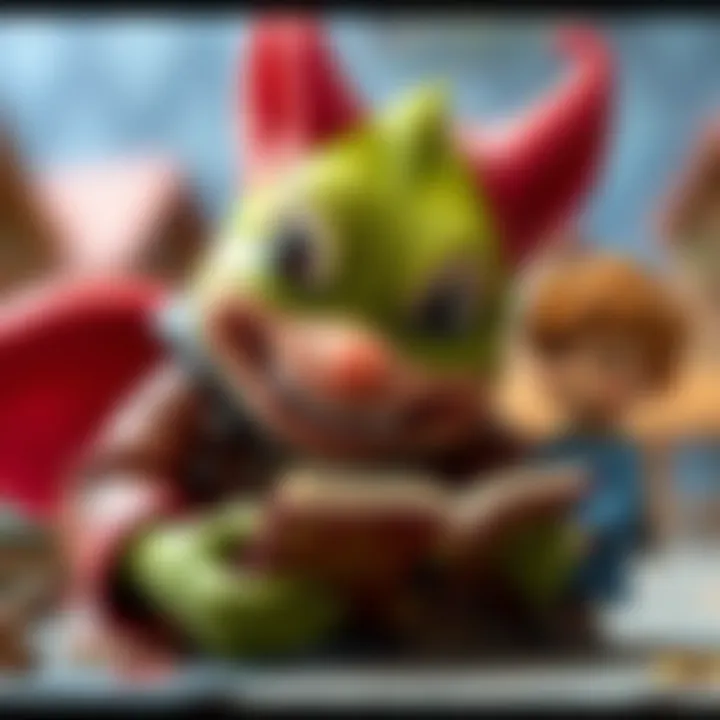 The Mischievous Trickster Illustration of a mischievous trickster engaging with a young reader