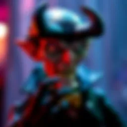 Depiction of a shadowy villain character from children's literature