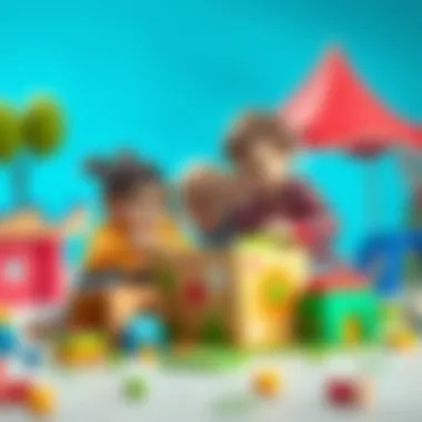An engaging visual of children interacting with creatively designed boxes during playtime.