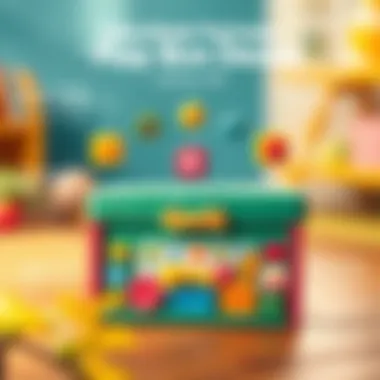 A detailed diagram highlighting the educational features of a thoughtfully designed play box.