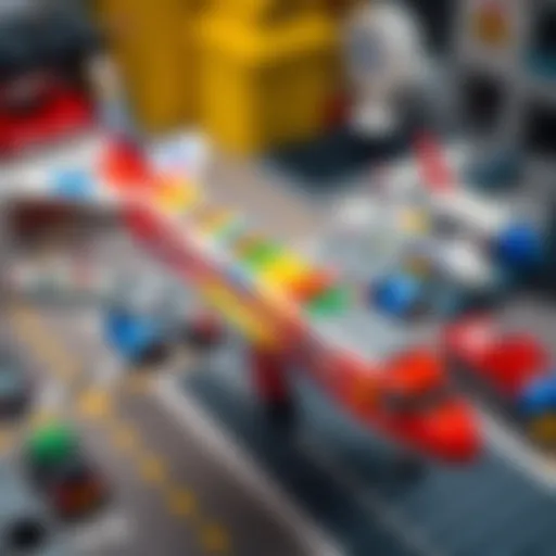 Intricate Design of Lego Passenger Airplane Colorful Lego passenger airplane model showcasing intricate design