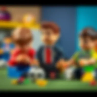 Fostering Creativity Through Play Children engaged in play with the Lego Ronaldo set, enhancing their creativity.