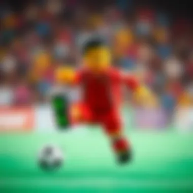 Lego Ronaldo in Action A creative Lego model inspired by Ronaldo's iconic football pose.