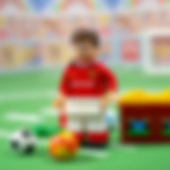 Lego Ronaldo: Educational Value Explored An educational setup showcasing the Lego Ronaldo set and its learning aspects.