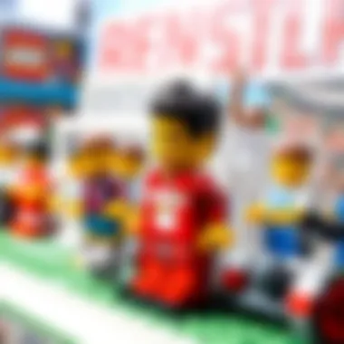 Football-Themed Lego Collections A vibrant display of Lego Ronaldo set alongside other football-themed Lego collections.