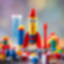 Colorful Lego rocket set inspiring creativity