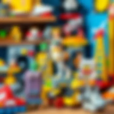 A diverse range of modeling sets displayed artfully