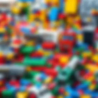 Diverse range of magnetic Lego sets displayed.