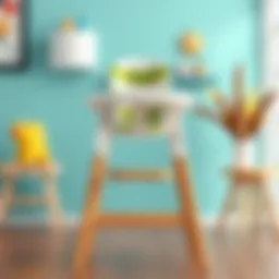 A stylish high chair that complements modern home decor.