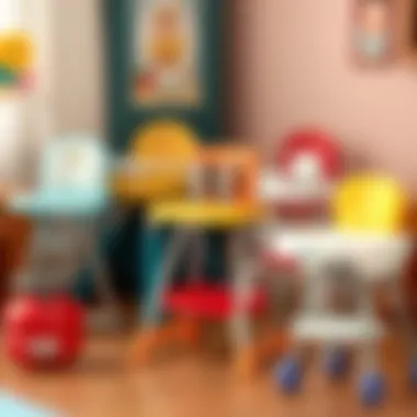 Variety of High Chair Types Different types of high chairs suited for various needs.