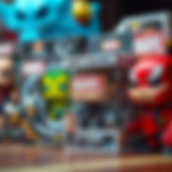 A close-up of Marvel toy packaging highlighting safety standards and collector's items.