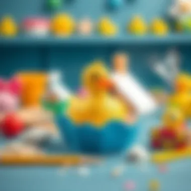 Essential Materials for Paper Duck House Craft Materials needed for crafting a paper duck house