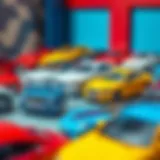 A collection of Mercedes toy cars showcasing diversity in design