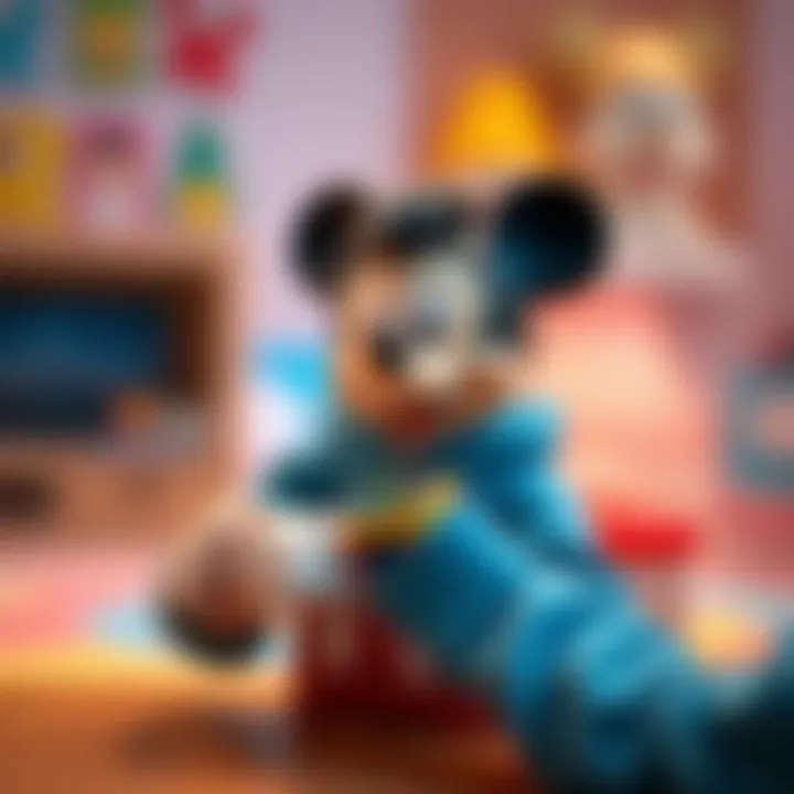 Engaging Use of Mickey Mouse Smart Watch by a Child Child using Mickey Mouse Smart Watch
