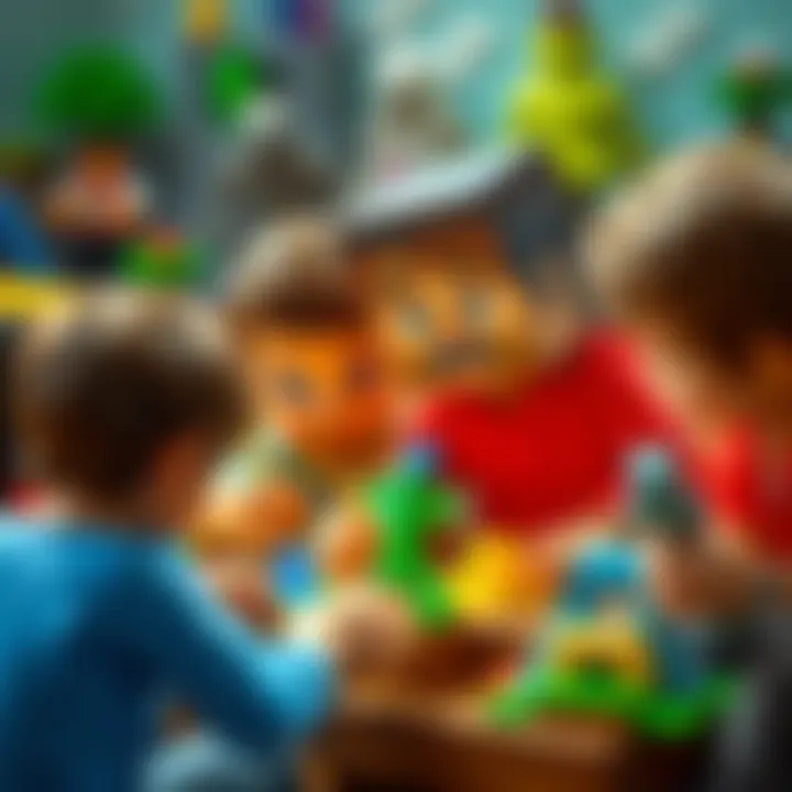 Artistic Expression in Minecraft Children engaging in Minecraft artistic activities