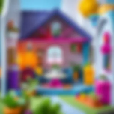 A colorful and creative miniature house interior design