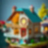 A beautifully crafted miniature house showcasing intricate details