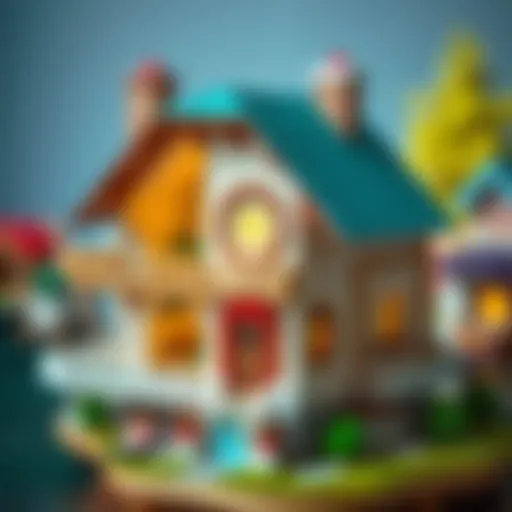 A beautifully crafted miniature house showcasing intricate details