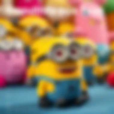 Popularity Trends of Minion Plush Toys A colorful chart depicting the popularity trends of Minion plush toys over time.