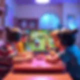 An engaging online multiplayer game interface with friends connecting