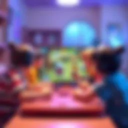 An engaging online multiplayer game interface with friends connecting