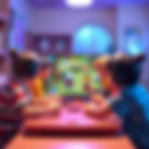 An engaging online multiplayer game interface with friends connecting