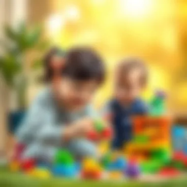Creative Play Together A parent and child engaging in a creative play activity