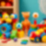 Colorful educational toys that encourage language play in children